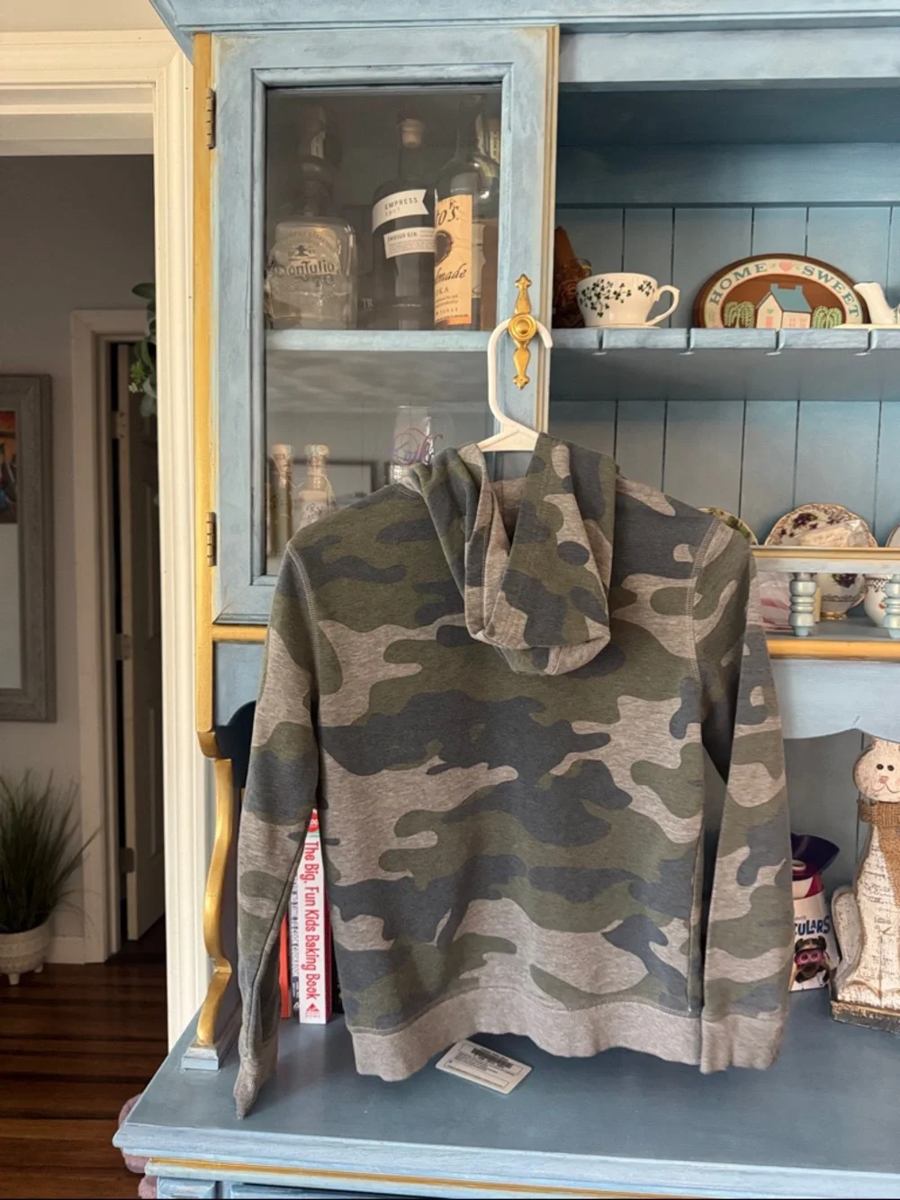 Eddie Bauer boys Camo Crewneck Sweatshirt - Olive Gray - Picture 4 of 4